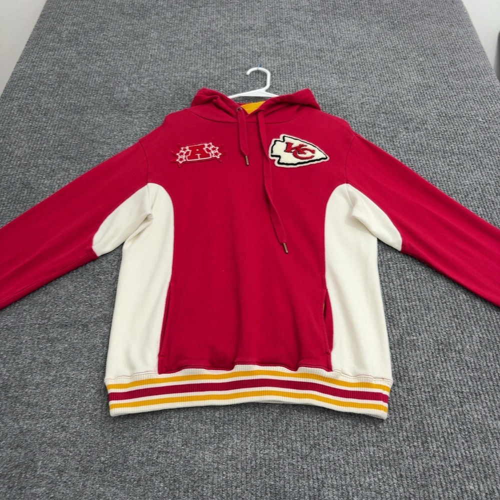 Kansas City Chiefs Mitchell & Ness Hoodie Mens Red Cotton Pullover Sportswear